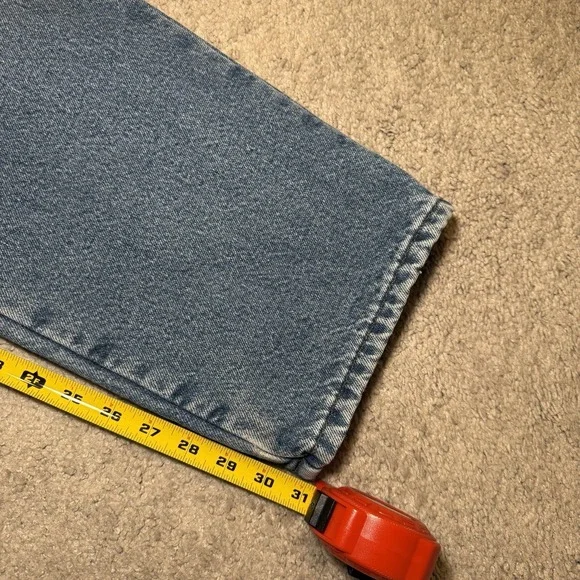 LL L.L. Bean Mens Double L Blue Jeans Fleece Lined 100% Cotton 36W 32L - Picture 12 of 12